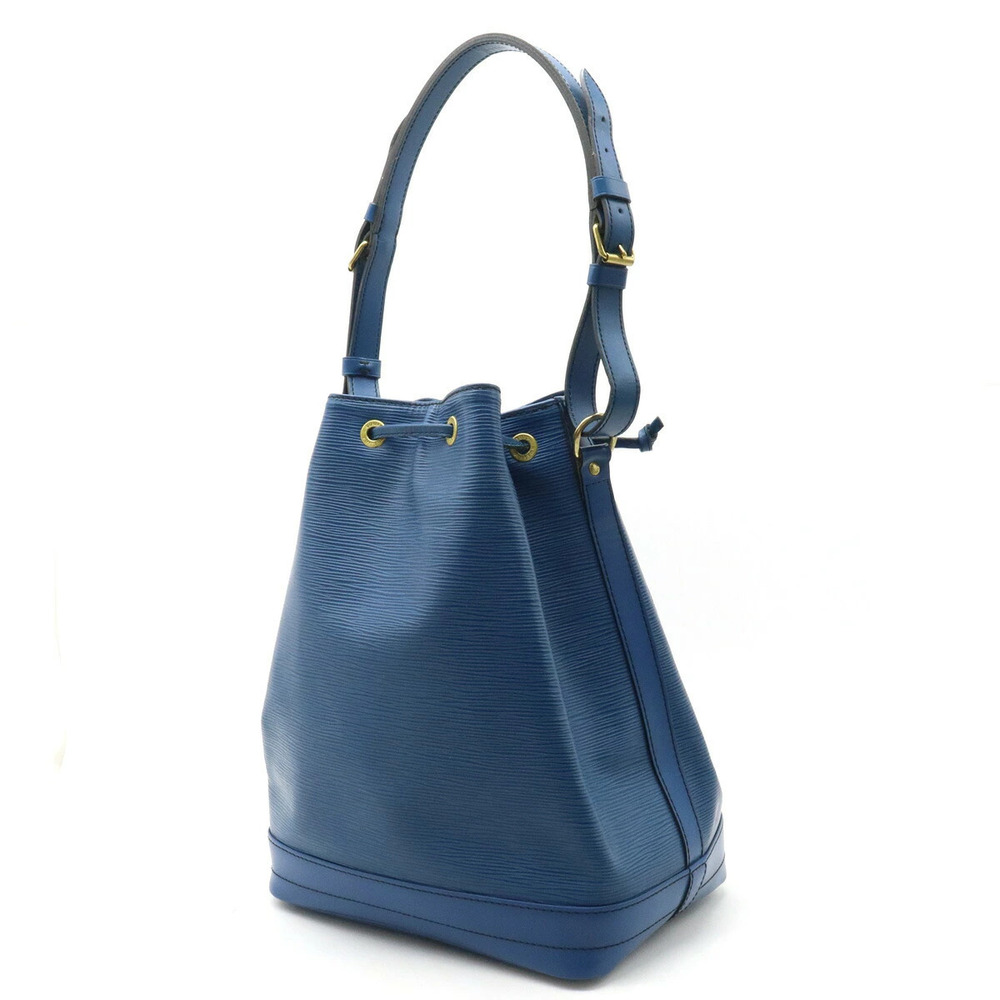 Louis Vuitton Toledo Blue Leather Drawstring Bag Epi Hobo Shoulder Noe